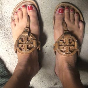 Tory Burch brown leather sandals size 8